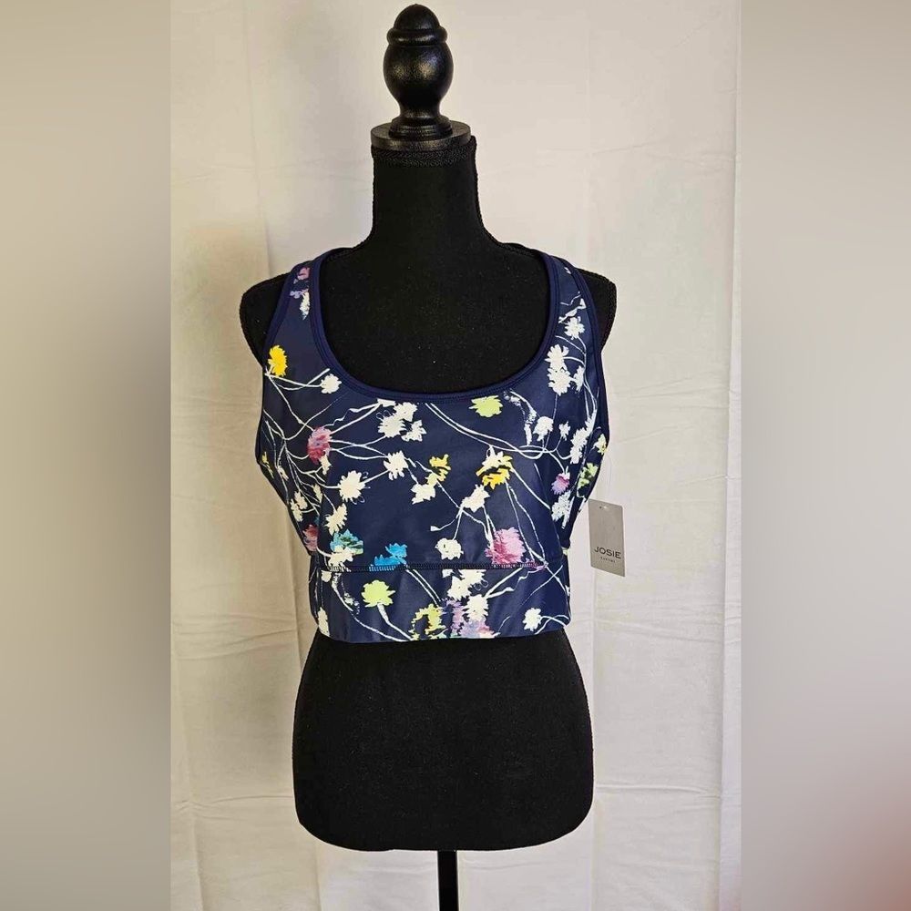 Josie Natori Women;s Soltice Meet & Greet Halter Tank Top Blue SOLSTICE T-BACK